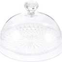 Cake Stand with Lid, Rotating Cake Stand with Lid, Acrylic Cake Display Stand for Wedding, Birthday, Parties