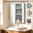 20 x 26 Inch Bathroom Medicine Cabinet with Beveled Edge Mirrored Door,Medicine Cabinet,Bathroom Mirror Cabinet,Home Medicine Cabinets with 2 Adjustable Shelves, Recessed or Surface Mount Installation
