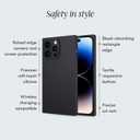 Cocomii Rectangle Case for iPhone 13 Pro Max/12 Pro Max, Wireless Charging Compatible, Matte Black Silicone