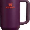 Stanley Quencher H2.0 Tumbler with Handle and Straw 40 oz | Flowstate 3-Position Lid | Cup Holder Compatible for Travel | Insulated Stainless Steel Cup | BPA-Free | Plum (40 Ounces)