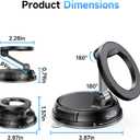 ANDERY Car Phone Holder for Magsafe [78+LBS Strongest Suction & 2400gf Strongest Magnetic] 360° Adjustable Car Phone Mount, Phone Holders for Your Car for iPhone 17-12 Pro Max Air Plus (Carbon Fiber)