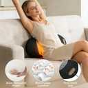 3-in-1 Electric Back Massager Pillow with Heat, Vibration and Traction, Triple Fusion Lumbar Support Massager for Bed or Chair, Designed for Daily Back Relaxation and Spine Support (Black)