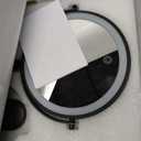 Wall Mounted Makeup Mirror with Light, 30X/1X 8'' Double Sided LED Magnifying Bathroom Lighted Vanity Mirror with Magnification, 3 Color Light up Touch Dimmable Extended Arm 360 Rotation
