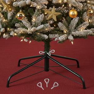 REFGY Heavy-Duty Folding Christmas Tree Stand, 15.7'' Metal Artificial Tree Holder, Replacement Base for 4-6 Ft Xmas Trees with 0.75''-1.26'' Pole, Sturdy, Durable & Easy Assembly