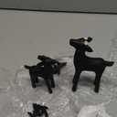 Burbell 2 Set Modern Christmas Decor Neutral Christmas Reindeer Decor Resin Deer Statues Figurines Elk Statues for Neutral Modern Living Room Bedroom Office Bookshelf Desk Ornaments(Black,Small)