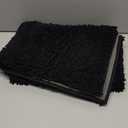 Arotive Luxury Chenille Bathroom Rug Mat, Extra Soft Thick Absorbent Shaggy Bath Rugs, Non-Slip Machine Wash Dry, Plush Bath Mats for Bathroom, Shower and Tub, 30x20, Black