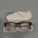 OPTOFENDY Oversized Blue Light Blocking Glasses for Women, Fashion Square Computer Eyeglasses (Baby Pink)