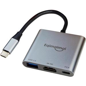 USB C to HDMI Adapter, 4K@30 HDMI to USB C,USBC to HDMI Adapter with USB 3.0, 100W PD Charging, Multiport Hub Compatible with MacBook Pro, iPad Air, iPhone, Laptop, TV, Switch, Monitor and More