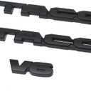 Emblem Overlays 3Pcs Compatible with 2016-2024 ABS Plastic Badge Emblems Overlay 0516 with Strong Adhesive Matte Black