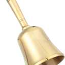 Super Loud Solid Brass Small Hand Call Bell for Wedding, Seniors Bedside, Teacher Classroom, Dinner, Tibetan, Meditation (Medium)