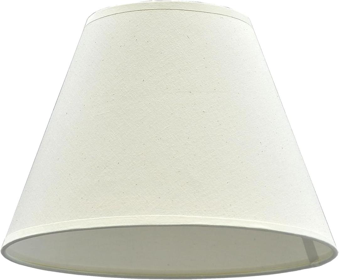Aspen Creative 32030B Transitional Empire Shape Spider Construction Lamp Shade in Eggshell, 6" Top x 12" Bottom x 9" Slant Height