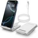 PDKUAI 2 in 1 Wireless Charger,[New Update] 25W Foldable Wireless Charging Station for Samsung Galaxy 25/24/23/Note 20/Buds3,Dual 15W Fast Dual Induction Charge Stand for iPhone 17/17 Pro/16/15/14