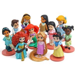 11-Pack Cartoon Dream World Princess Action Figures Toys, Rapunzel Snow Cinderella White Snow Fairy Rapunzel Decoration Doll, Children Toy Gift