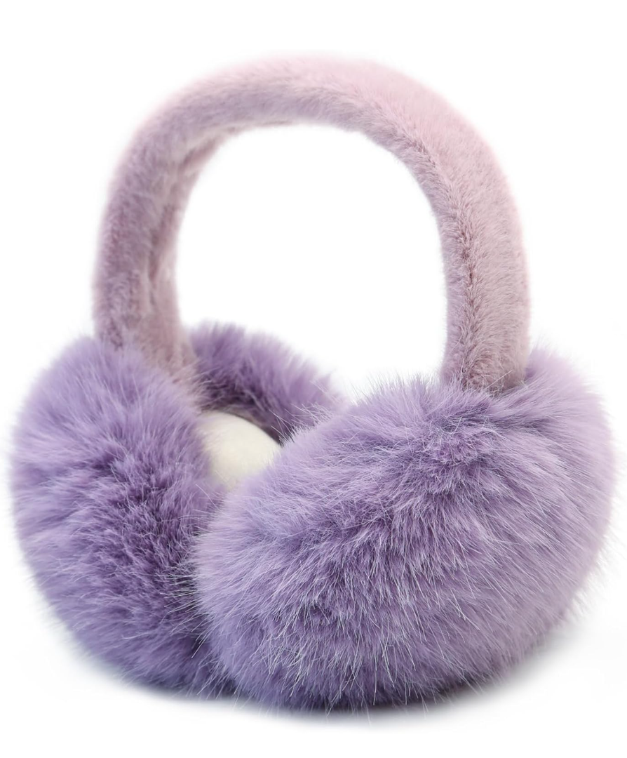 Women Winter Ear Muffs Fluffy Faux Fur Earmuffs Foldable Ear Warmer Girls Soft Ear Covers