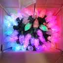 Joomer Christmas String Lights, 129FT 198 LED C9 Color Changing RGB Xmas Tree Lights Remote Control Outdoor Waterproof for Christmas Decor (Non-Connectable)