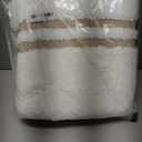 DEXI Oval Bath Mats for Bathroom, 24x43 Absorbent Bath Mat, Washable Microfiber Bathroom Rug with Non Slip Backing for Shower Floor, Beige