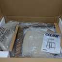 COLAMY Bar Stools Set of 2, Counter Height Bar Stools, Upholstered Counter Stools with Wood Legs for Kitchen Island Dining Room Bar, Beige