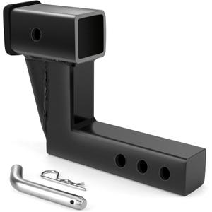 2 Inch Trailer Hitch Receiver Extension with 6 inch Rise/Drop Compatible with All Standard 2" Hitch Receivers Trailer Hitch Riser Extender with Pin and Clip by Fetechmate