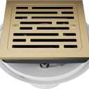 4 Inch Tile-in Square Champagne Bronze Shower Drain, Replace Delta Shower Drain, Shower Floor Drain Champagne Gold DT062412-CZ