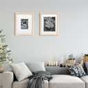 KINLINK 11x14 Picture Frame Natural, Solid Wood Frames 14x11 with Acrylic Plexiglass for Pictures 5x7/8x10 with Mat or 11x14 without Mat, Tabletop and Wall Display Photo Frame Set of 4