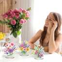 Kosiz 9 Pcs Wildflower Diamond Painting Tabletop Decorations Flower Diamond Art Kits for Adults Double Sided Acrylic Floral Table Centerpieces for Tabletop Beginner DIY Crafts Gifts Home Party Decor