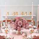 BLOSMON Artificial Flower Balls Wedding Centerpieces 10pcs 15.7" Large Dusty Pink Fake Flowers Rose Hydrangea Ball Arrangement Center Pieces for Table Silk Floral Bouquet for Wedding Party Home Decor,Diam 15.7" - 10 Pcs, Dusty Rose