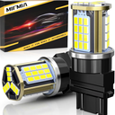 3157 LED Bulb for Reverse Lights, High Power 45-SMD LED Chips 500% Brighter 3156 3056 3057 4157 3047 4057 3457 for Backup Reverse Tail Parking Brake Lights, White (Upgraded, Pack of 2)
