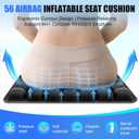 GUH Travel Seat Cushion for Airplane - Inflatable Seat Cushion for Long Flights,Office,Gaming and Stadium Bleachers,Tailbone Pain Relief