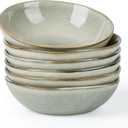 AmorArc Ceramic Cereal Bowls Set of 6, 24 oz Handmade Stoneware Bowls Set for Cereal Soup Salad, Stylish Kitchen bowls for Meal, Dishwasher & Microwave Safe, Reactive Glaze