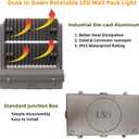 Rotatable LED Wall Pack Light with Dusk to Dawn Photocell, 120W 16800LM 600-800W HPS/HID Equiv., 5000K Daylight ETL Commercial Outdoor Security Lighting for Warehouse, Entrance, Parking, Garage