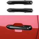 ABS Exterior Side Door Handles Decoration Trim Cover Accessories for 2024 2025 2026 Ford Mustang (Carbon Fiber Style)