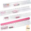 20 Inch Mahjong Racks with Pushers, Clear Magnetic Acrylic Holders, 19.7" L x 2.76" W x 0.98" H