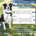 Deisunpet Heavy Duty Dog Tie Out Cable and Stake,Chew-Proof Dog Leads with Spring and Strap,Anti-Rust Ground Anchors with Extended T-Wrench,Dog Runner for Small Medium Dogs,for Yard Camping Beach,30FT