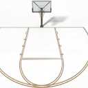 Lunmon Basketball Court Stencil Kit Marking Corrugated Cardboard for Gym Asphalt Concrete Driveway Home and Local Park No Paint Included