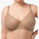 HSIA Minimizer Bras for Women Large Bust Full Coverage Lace Plus Size Bra - Mermaid Scales, 44D