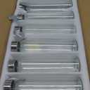 18oz Glass Juice Bottles with Lids Carry Strap, Reusable Glass Water Bottle BPA Free Leakproof Wide Mouth Smoothie Tea Coffee Cold Brew Storage Refrigerator Safe, 6 Pack