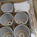 WASJEENN 23.62" Modern Dining Room Light Fixture 5 Lights Farmhouse Gold Chandelier with White Fabric Shade Rustic Light Fixture Chandeliers for Dining Room Living Room Kitchen Entryway E12