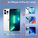 SUPFINE Magnetic for iPhone 13 Pro case, [Compatible with MagSafe][Clear Hard Back with Soft TPU Bumper][12FT Military Grade Drop Protection] Shockproof Phone Case,Clear ice Green