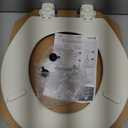 Bemis 500EC Durable Wood Toilet Seat with Easy Clean Hinges, Made in USA, Round, Biscuit