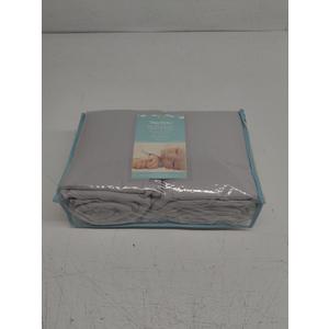 TILLYOU Microfiber Crib Bumper Gray 4 Pieces, 9.5 in x 27 in 9.5 in x 51 in