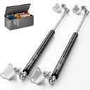 Vepagoo 23 Inch 15Lb/67N Gas Struts Shock with Mounting Brackets, Lift Supports for RV Bed Storage Trailer Basement Door Box Cover Springs (Fit 12lb-17lb Lid), 2pcs (1pair) Carbon Steel