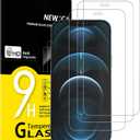 NEW'C 3 Pack Designed for iPhone 12 Pro Max Screen Protector (6.7"), Enhanced Tempered Glass Protection, Case Friendly Scratch Resistant,Bubble-Free, Ultra Resistant | Tempered Glass, Case Friendly, Anti Scratch, Bubble Free, Ultra Resistant (Transparent)