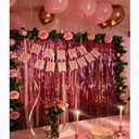 Felice Arts 2 Pack Pink Artificial Flower Garland, Each 6.5FT Fake Rose Vines, Hanging Floral Rose Garland for Wedding Baby Shower Swing Table Home Party Decor