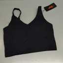 THE GYM PEOPLE Womens' Sports Bra Longline Wirefree Padded with Medium Support (Large, Black)