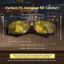 Night Driving Glasses Night Vision Glasses Fit Over Glasses Polarized Anti-Glare UV400 Gift for Men Women (Night Vision (Yellow Lens / Red Tortoise Frame))