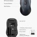 Trueque Wireless Mouse for Laptop, 2.4GHz Ergonomic Computer Mouse with Back & Forward Buttons, 3 Adjustable DPI Levels, 6 Buttons, Optical USB Cordless Mice for Windows PC, M01 (Space Gray)