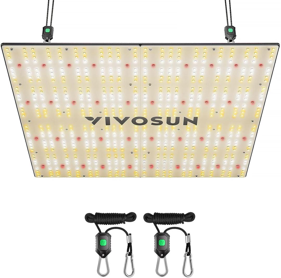 VIVOSUN VS3000 LED Grow Light with Full Spectrum Diodes & Daisy Chain Driver Dimmable Lights Sunlike for Seedling Veg & Bloom 300W Plant Grow Lamps for 3x3/4x4 Grow Tent