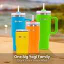 YOGI Voyager One Ceramic Lined All-In-One Tumbler Can Bottle Cooler - 12oz Tangello
