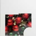 Christmas Garland with LED Lights- 6.3ft Garland for Christmas Tree Decorations for Xmas Party Indoor Home Office L/UP Bauble Garland Red Green