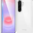 FNTCASE for Samsung Galaxy A37-5G Case: Clear A36 Phone Cases with Screen Protector Compatible with Magsafe Slim Anti Yellowing Rugged Shockproof Protective Transparent Cell Cover (Clear)